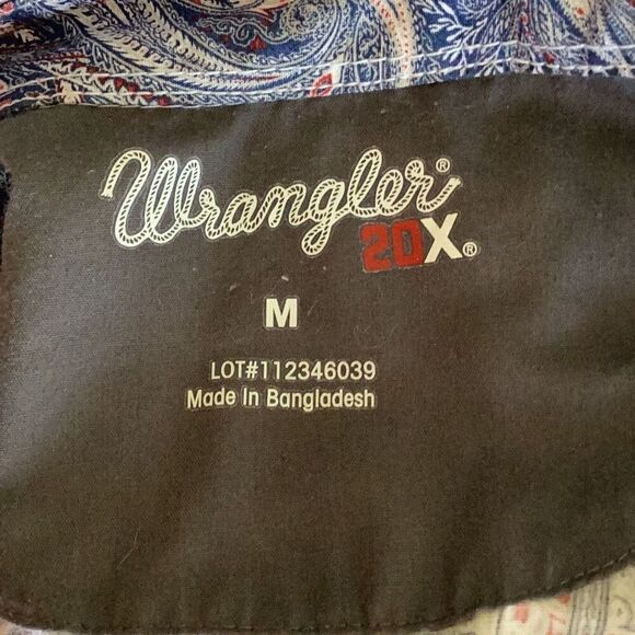 Wrangler 20X Advanced Comfort Long Sleeve Shirt Pearl Snap Men’s Medium - Picture 8 of 9